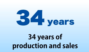 34 years of production and sales
