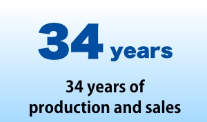 34 years of production and sales